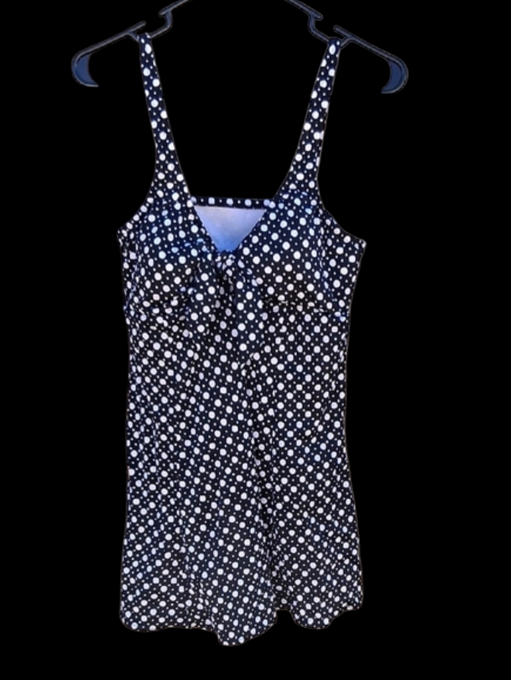 croft & barrow Black and White Polka Dot Size 16 One Piece Bathing Suit